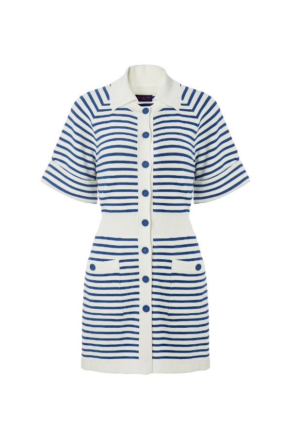Premium Line - Marine Stripe Cardigan Dress