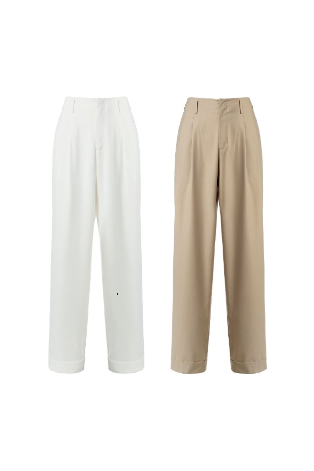 Daily Line - New Classic Pintuck Semi-Wide Pants